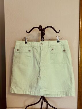 Faded Glory Light Mint Cotton Skort with Front Pockets - 12